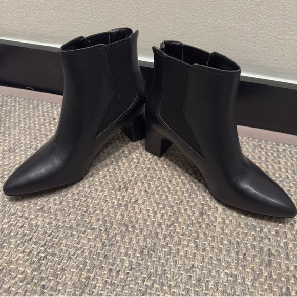 COLE HAAN Etta Point-Toe Leather Booties Black Size 8.5 Women’s - Picture 10 of 10